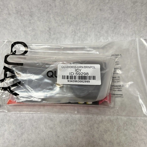 Quay Australia ICY Sunglasses - Green/ Brown Polarized Oversized Square - Picture 3 of 10